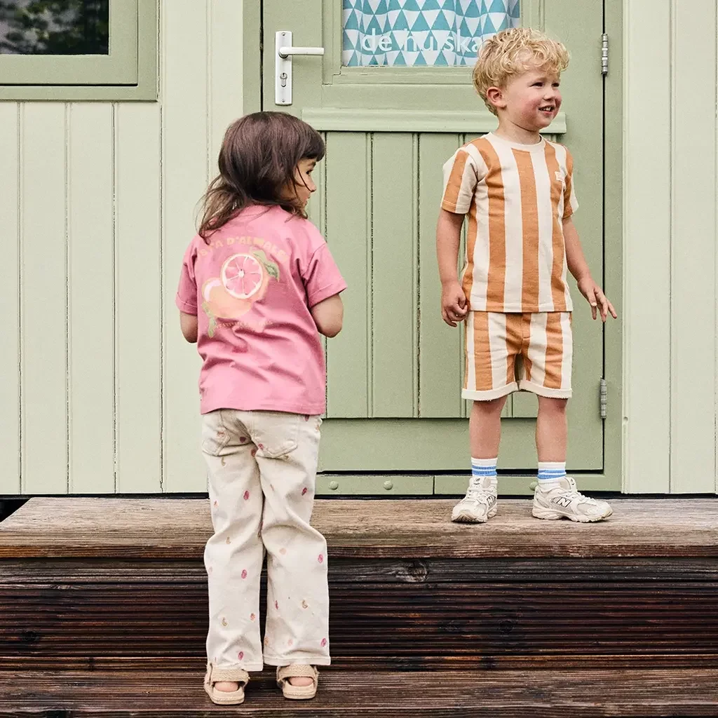 Korte broek stripe (sandstone)