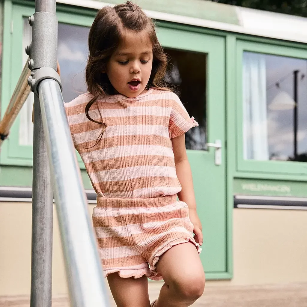 Korte broek stripe (silver pink)