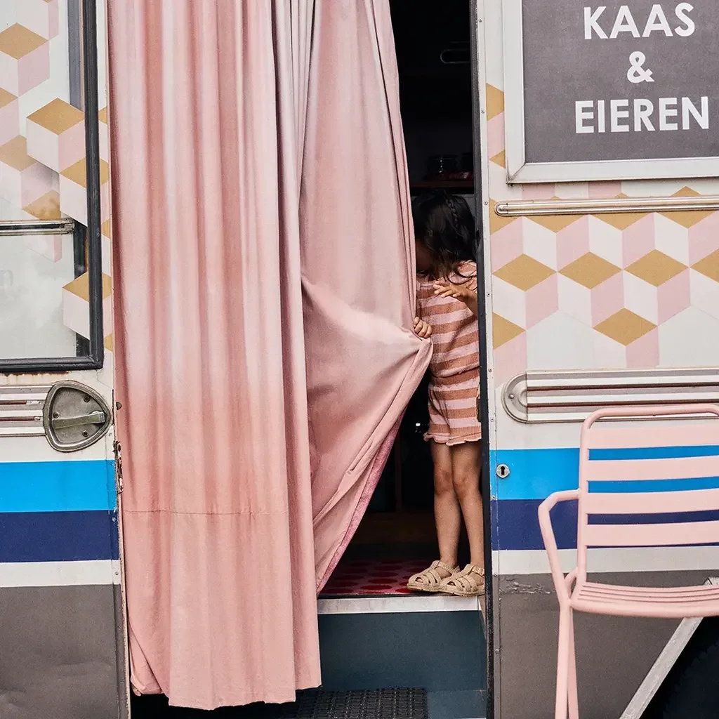 Korte broek stripe (silver pink)