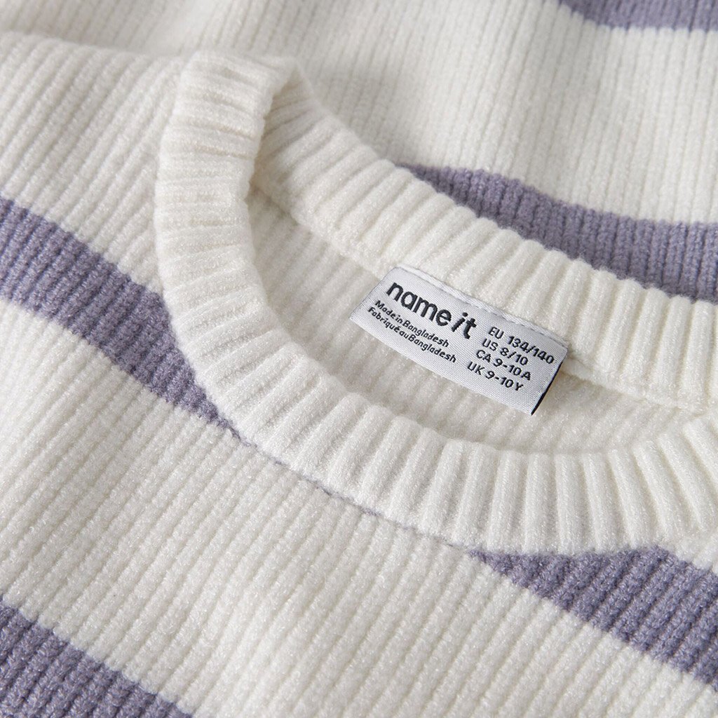 Gebreide trui Vnilla (lavender gray/cloud dancer)