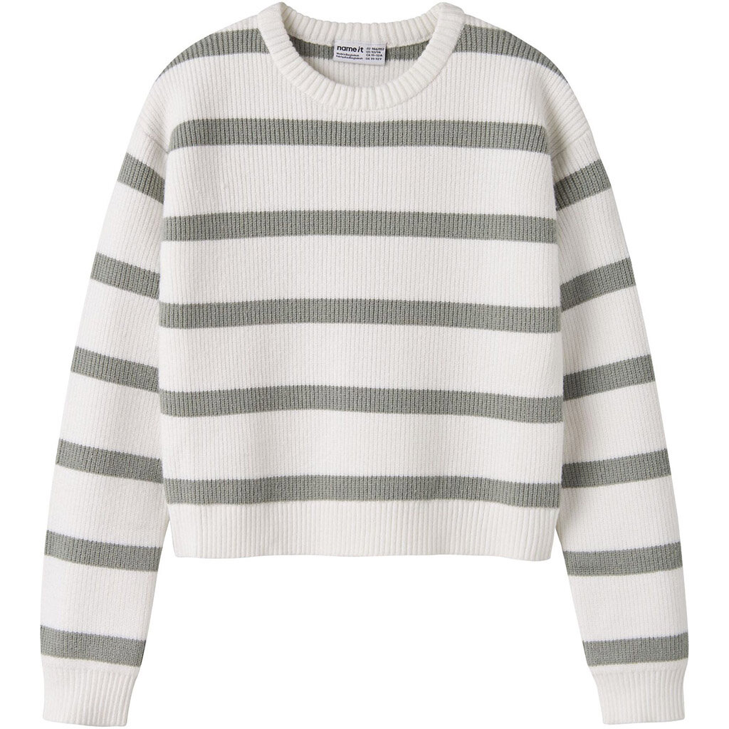 Gebreide trui Vnilla (shadow/cloud dancer)