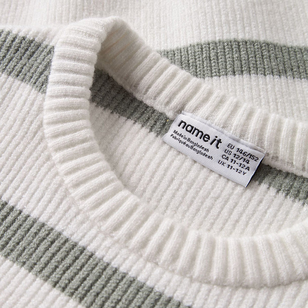 Gebreide trui Vnilla (shadow/cloud dancer)