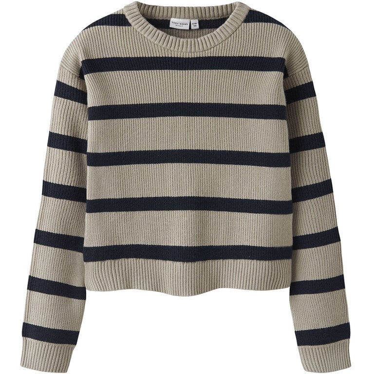 Gebreide trui Vnilla (island fossil/navy blazer stripe)