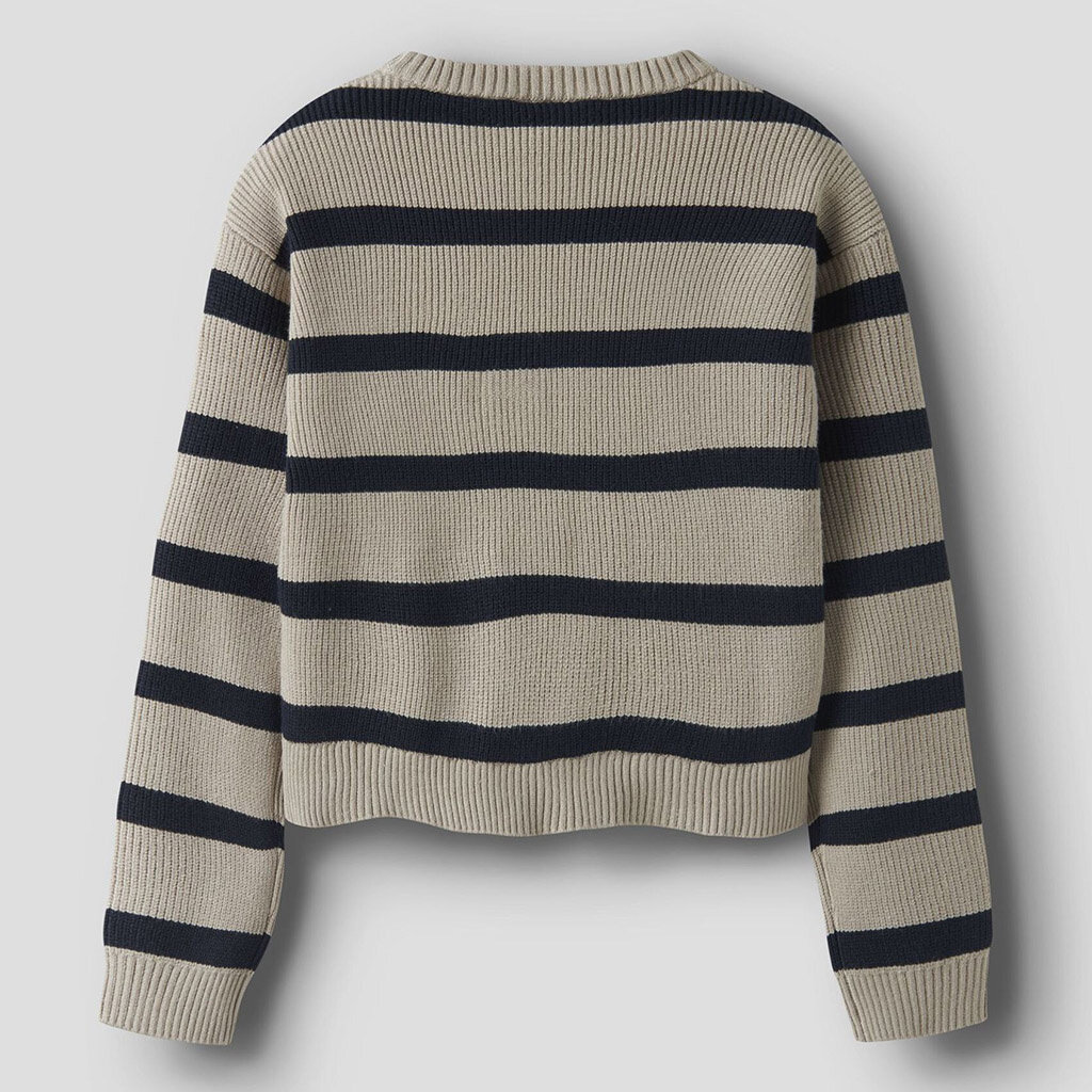 Gebreide trui Vnilla (island fossil/navy blazer stripe)