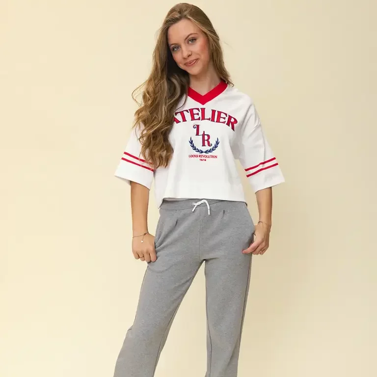 Broek wide fit (grey melee)