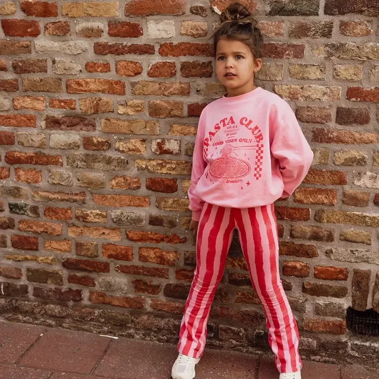 Broek flared (stripe)