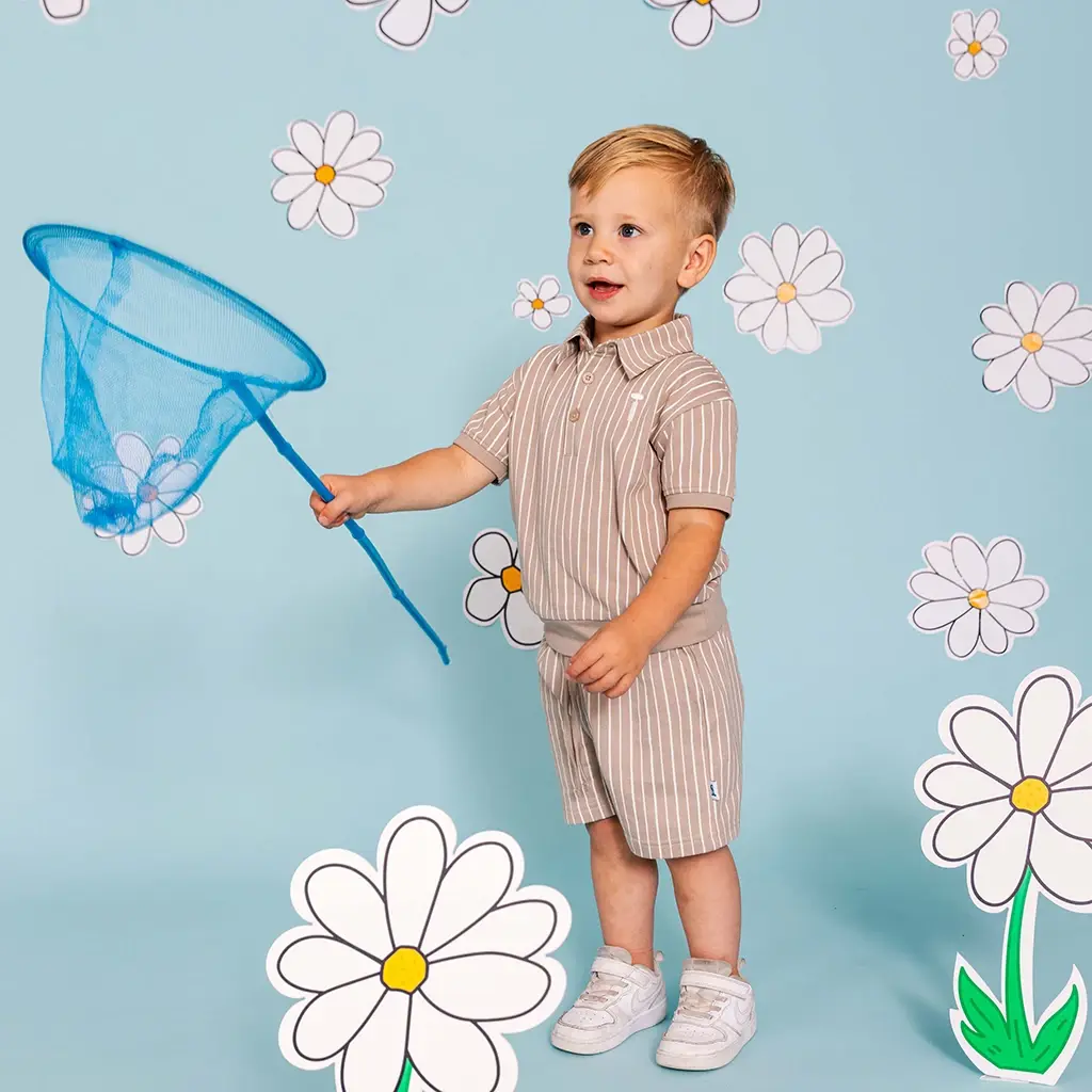 Polo t-shirt Edwin (aop cream stripes)