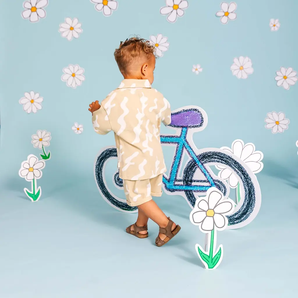 Korte broek Enzo (aop sand retro)