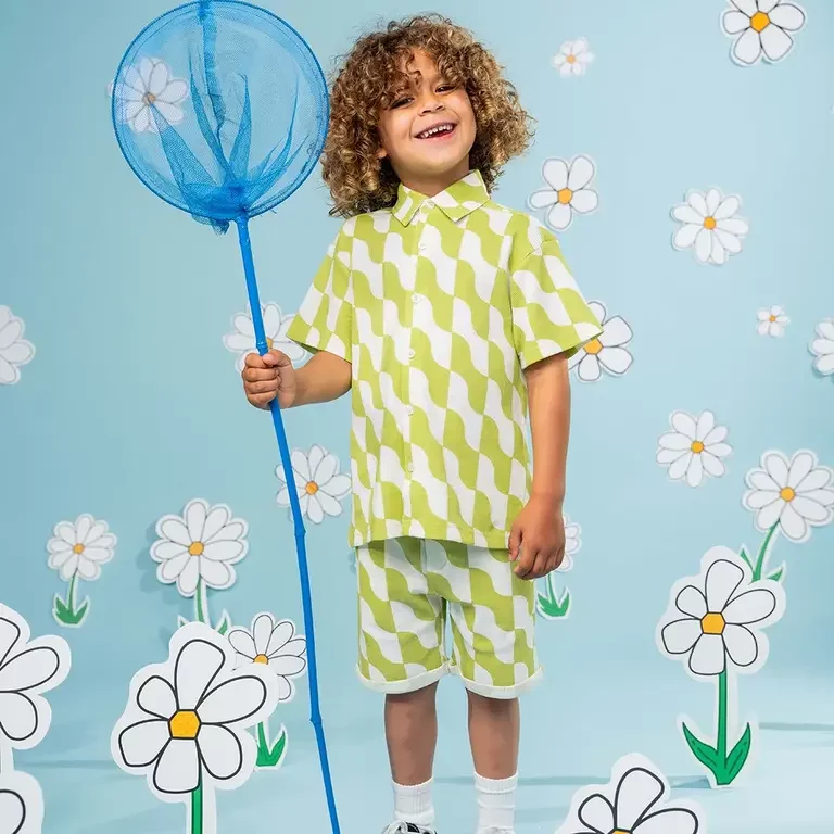 Korte broek Dorian (aop green graphic)