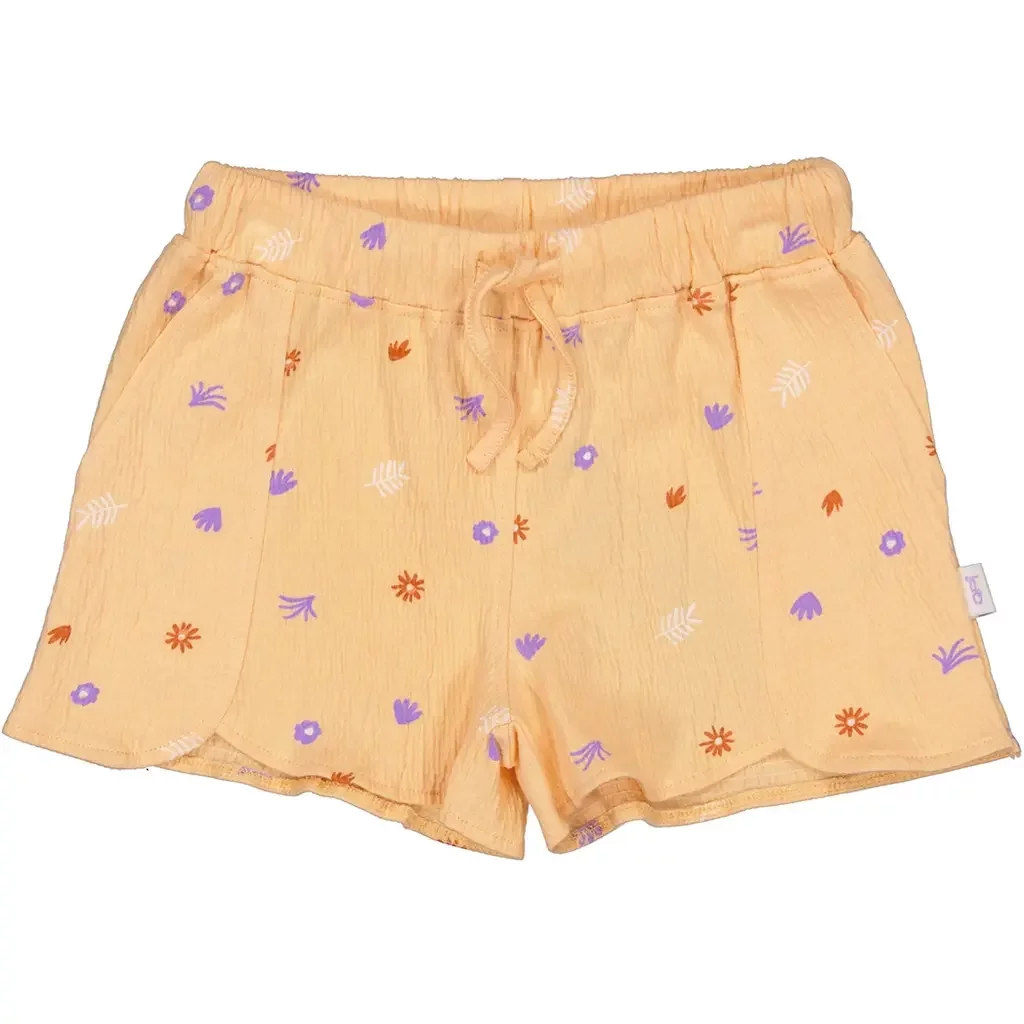 Korte broek Dieuwke (aop orange flower)
