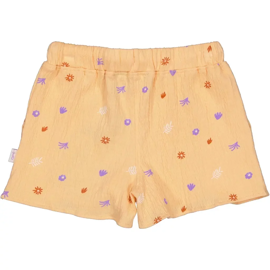 Korte broek Dieuwke (aop orange flower)