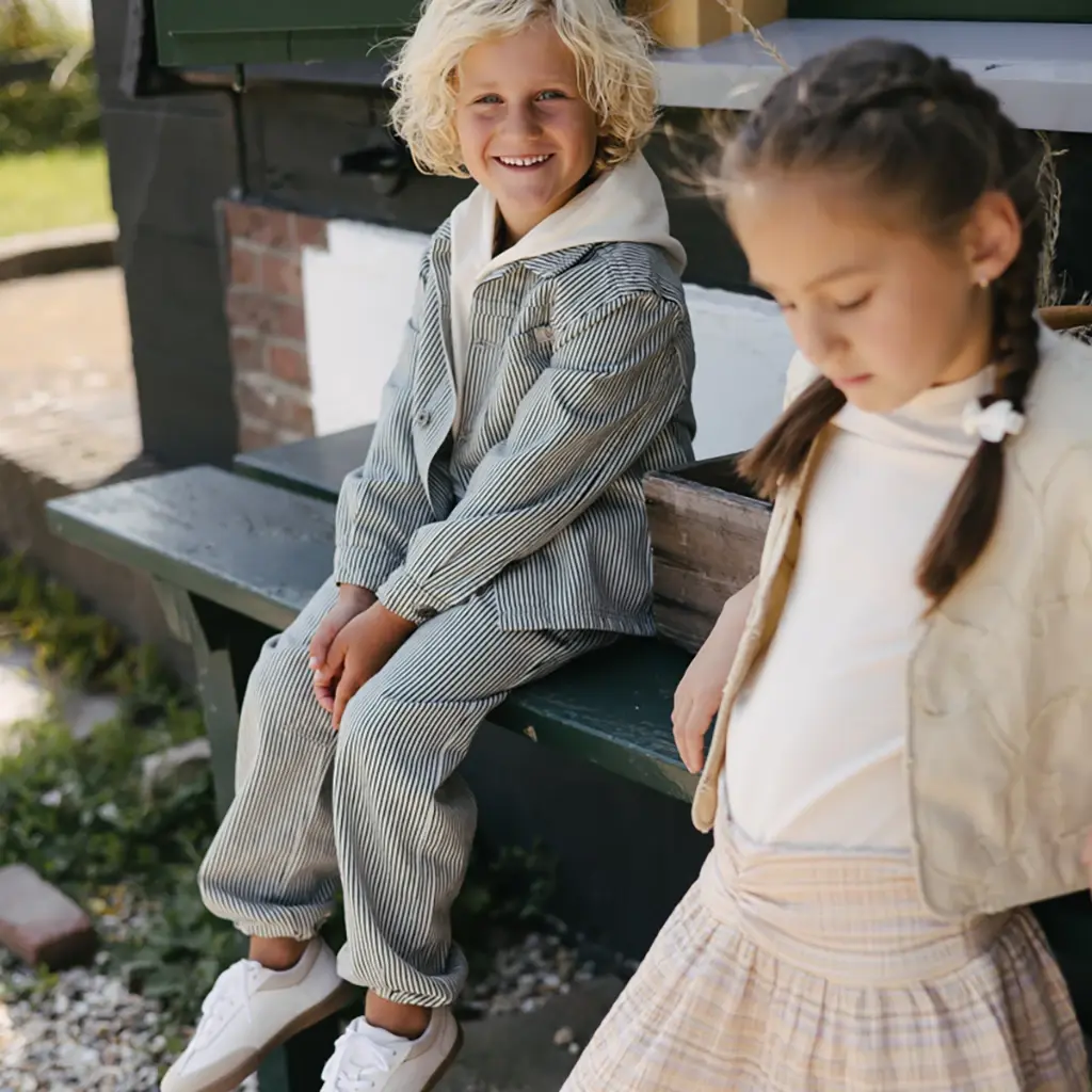 Spijkerjasje Boris (aop blue stripe)