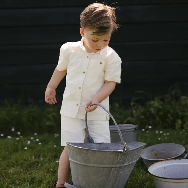 Overhemd t-shirt Berkan (ivory white)