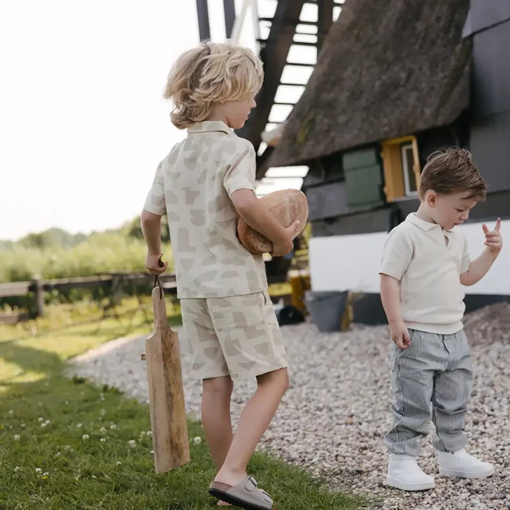 Korte broek Bouwe (aop sand graphic)