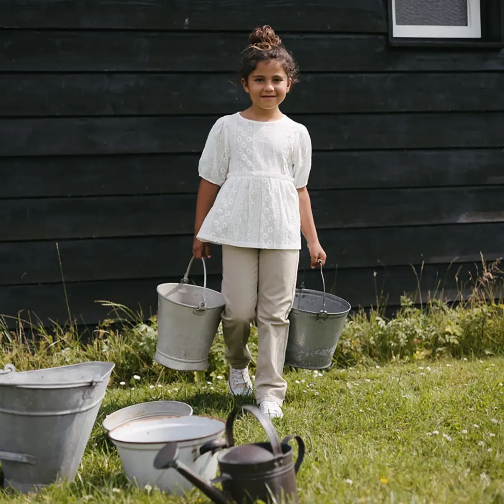 T-shirt Beppie (white marble)