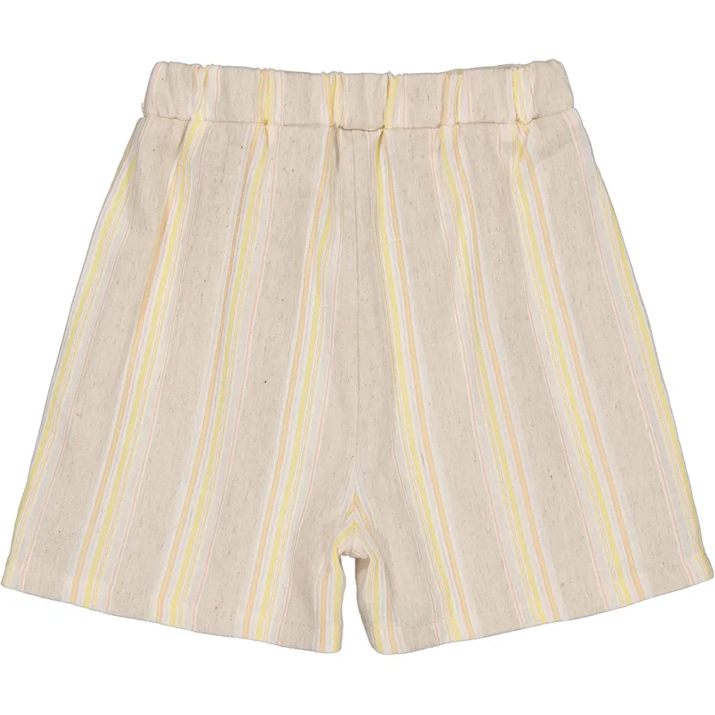 Korte broek Britt (aop yellow stripe)