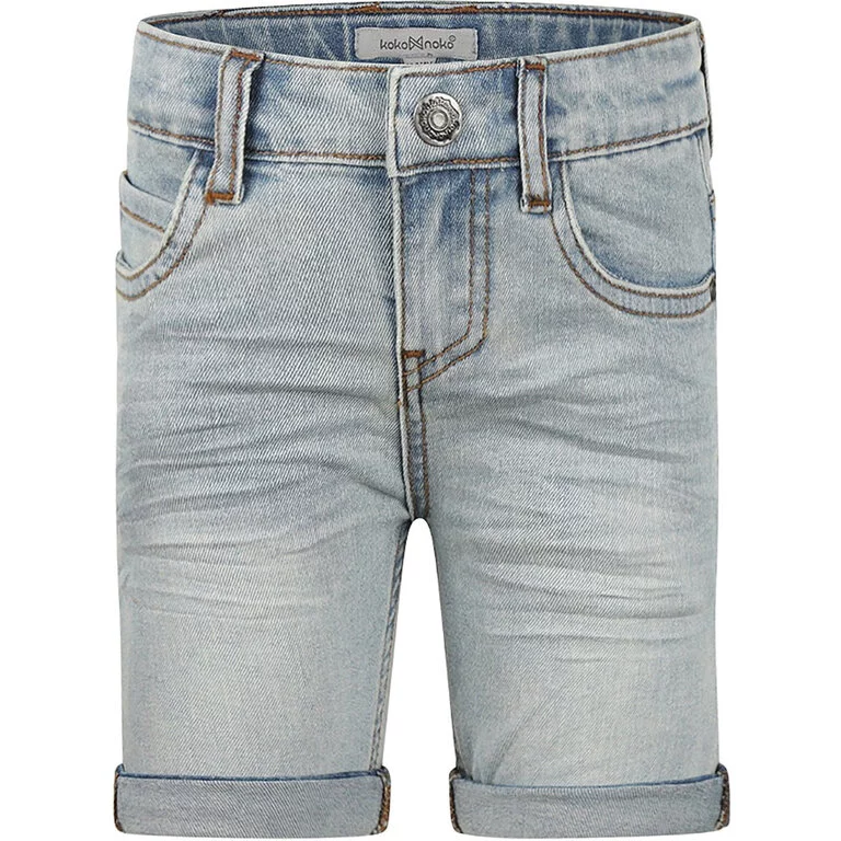 Korte spijkerbroek loose fit (blue jeans)