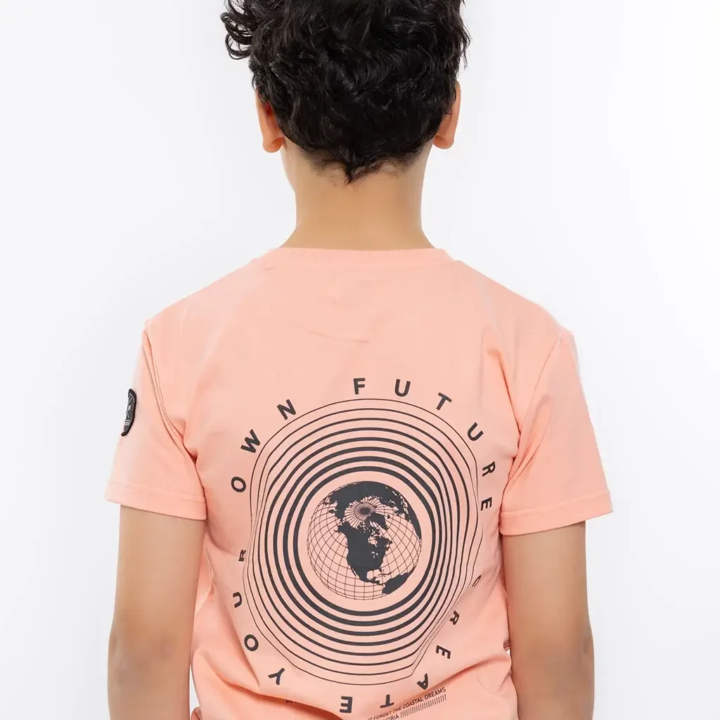 T-shirt backprint (neon coral)