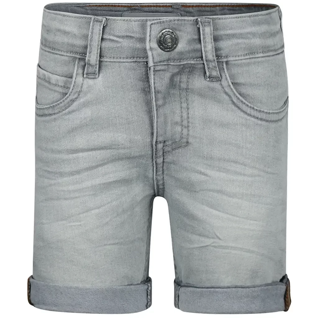 Korte spijkerbroek loose fit (grey jeans)