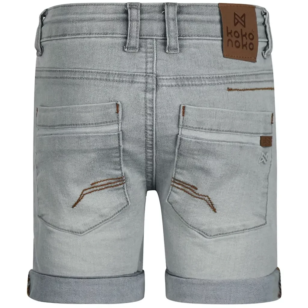 Korte spijkerbroek loose fit (grey jeans)