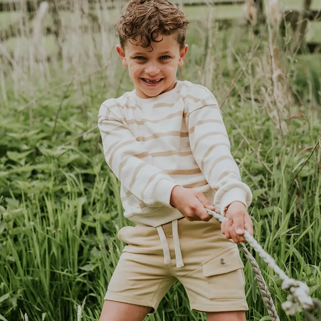 Korte broek cargo (beige)