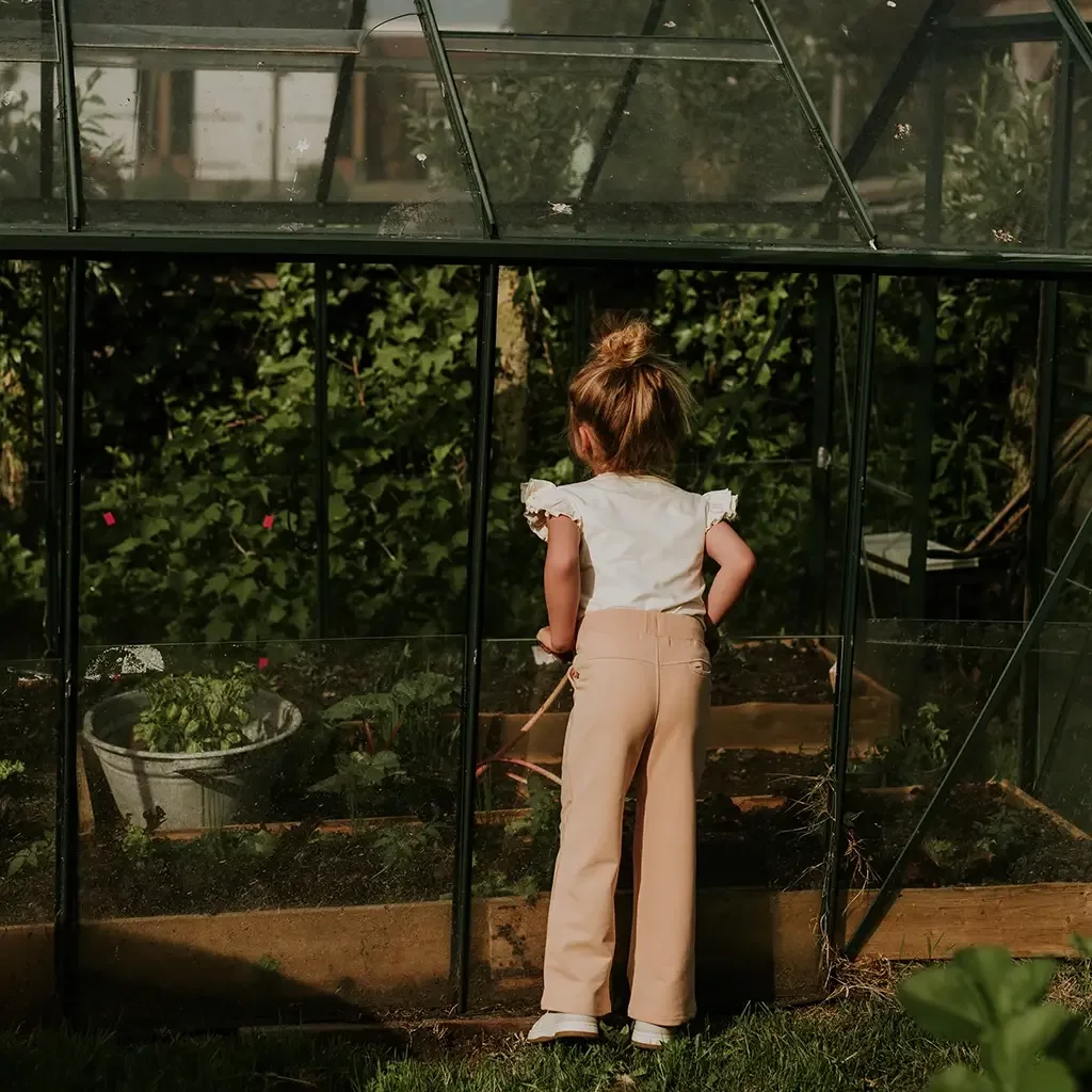 Joggingbroek wide fit (sand)