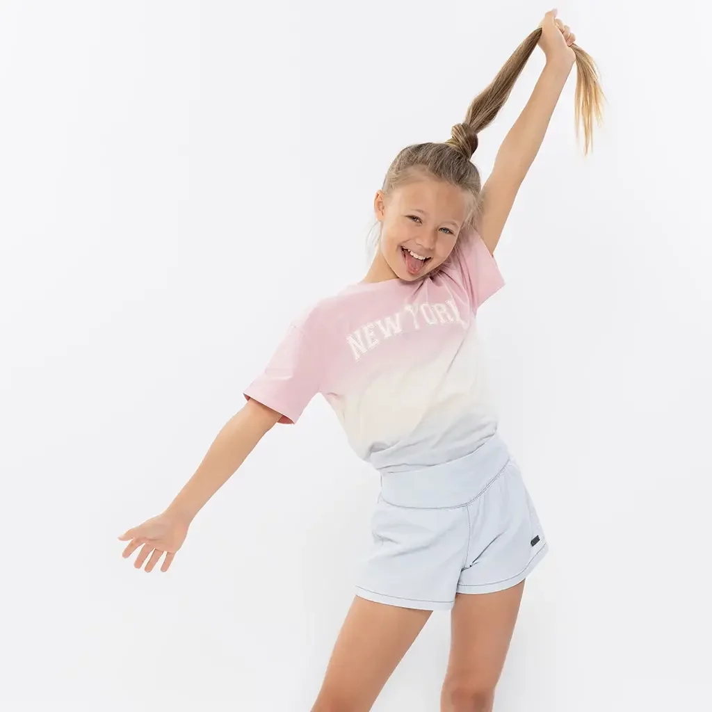 Korte spijkerbroek loose fit (blue jeans)