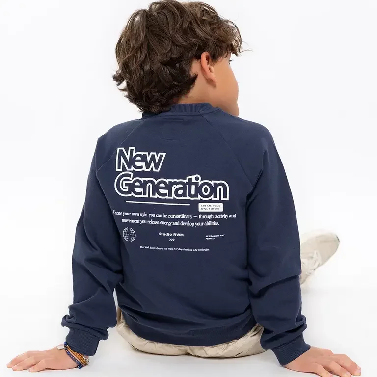 Trui backprint (navy)