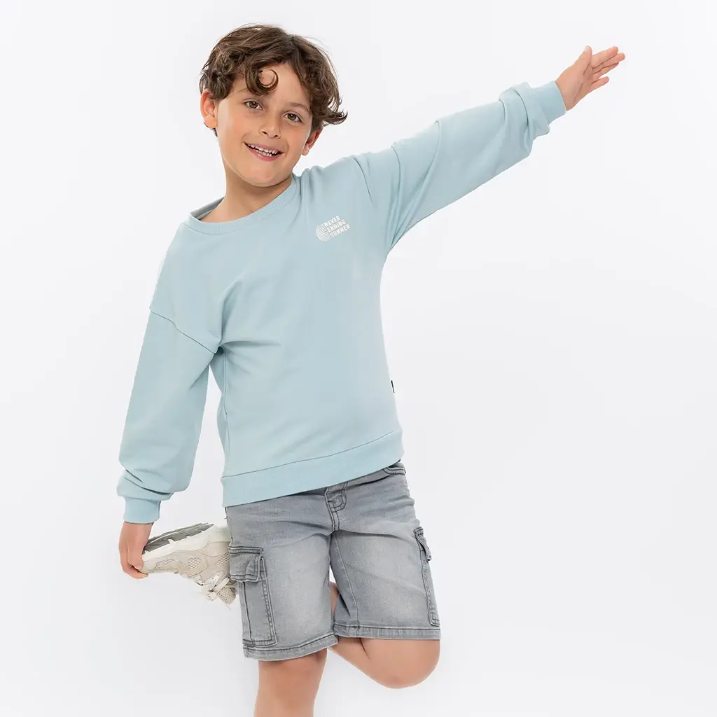 Korte spijkerbroek cargo (grey jeans)