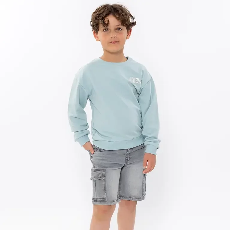 Korte spijkerbroek cargo (grey jeans)