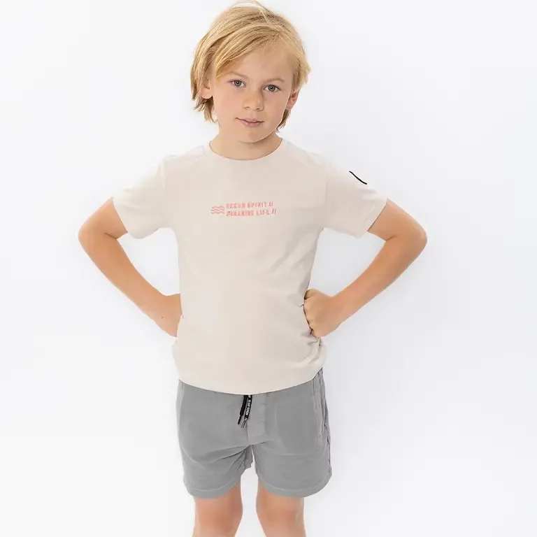 T-shirt backprint loose fit (light grey)