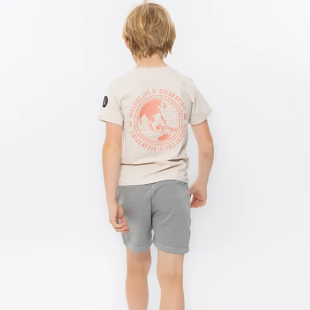 T-shirt backprint loose fit (light grey)