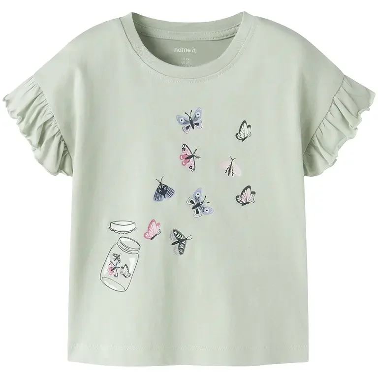 OP=OP! T-shirt Vilena (pale aqua butterfly jar)
