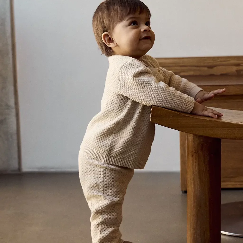 Gebreid broekje Denver (peyote melange)