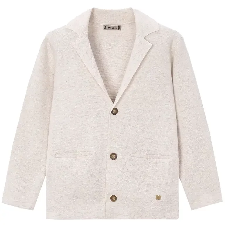 Gebreide colbert/vest (oat vig)