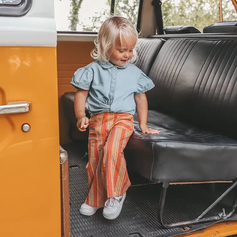 Broek stripes wide fit (multicolor)