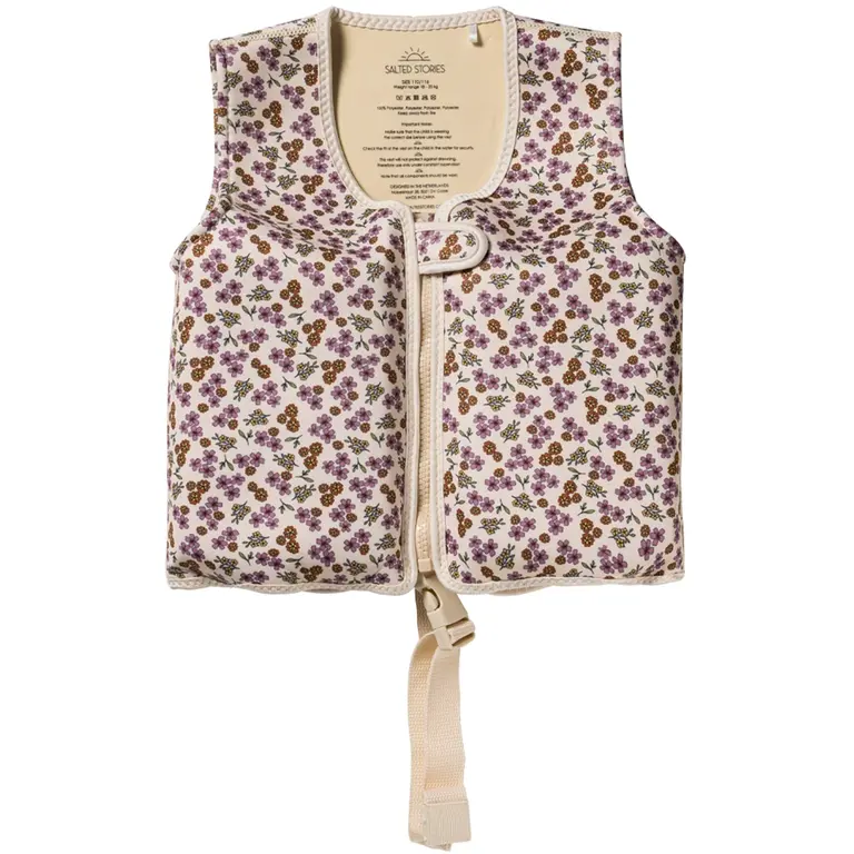 Zwemvest Sparkly Flowers (white swan)