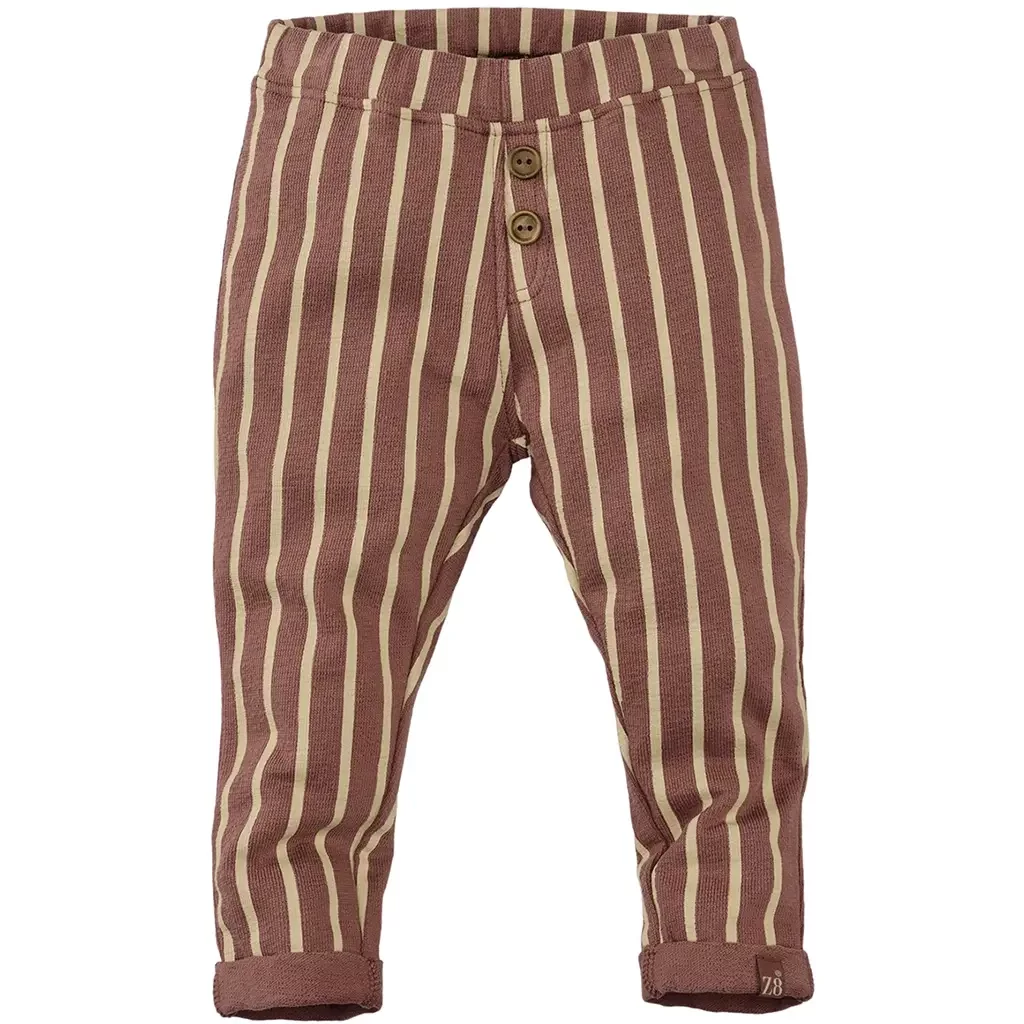 Broek streepje Rens (blush brown)