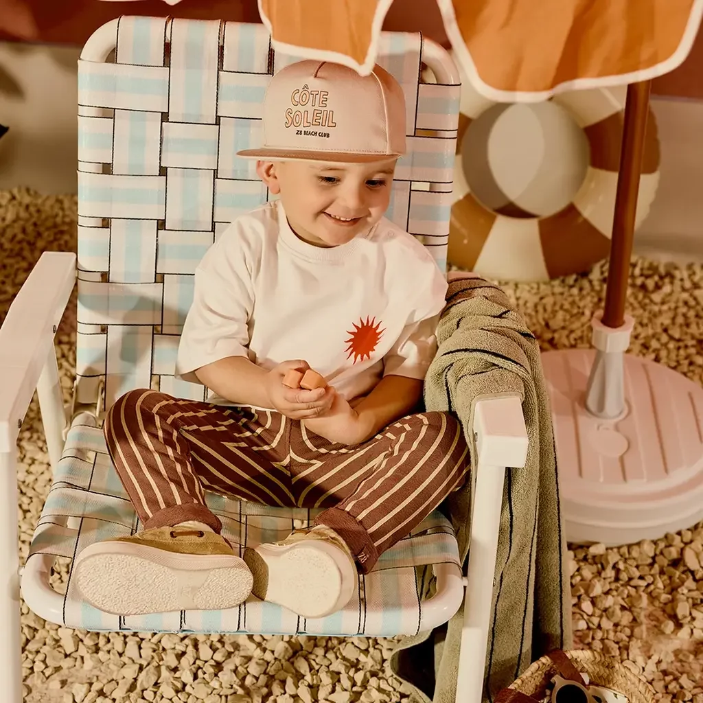 Broek streepje Rens (blush brown)