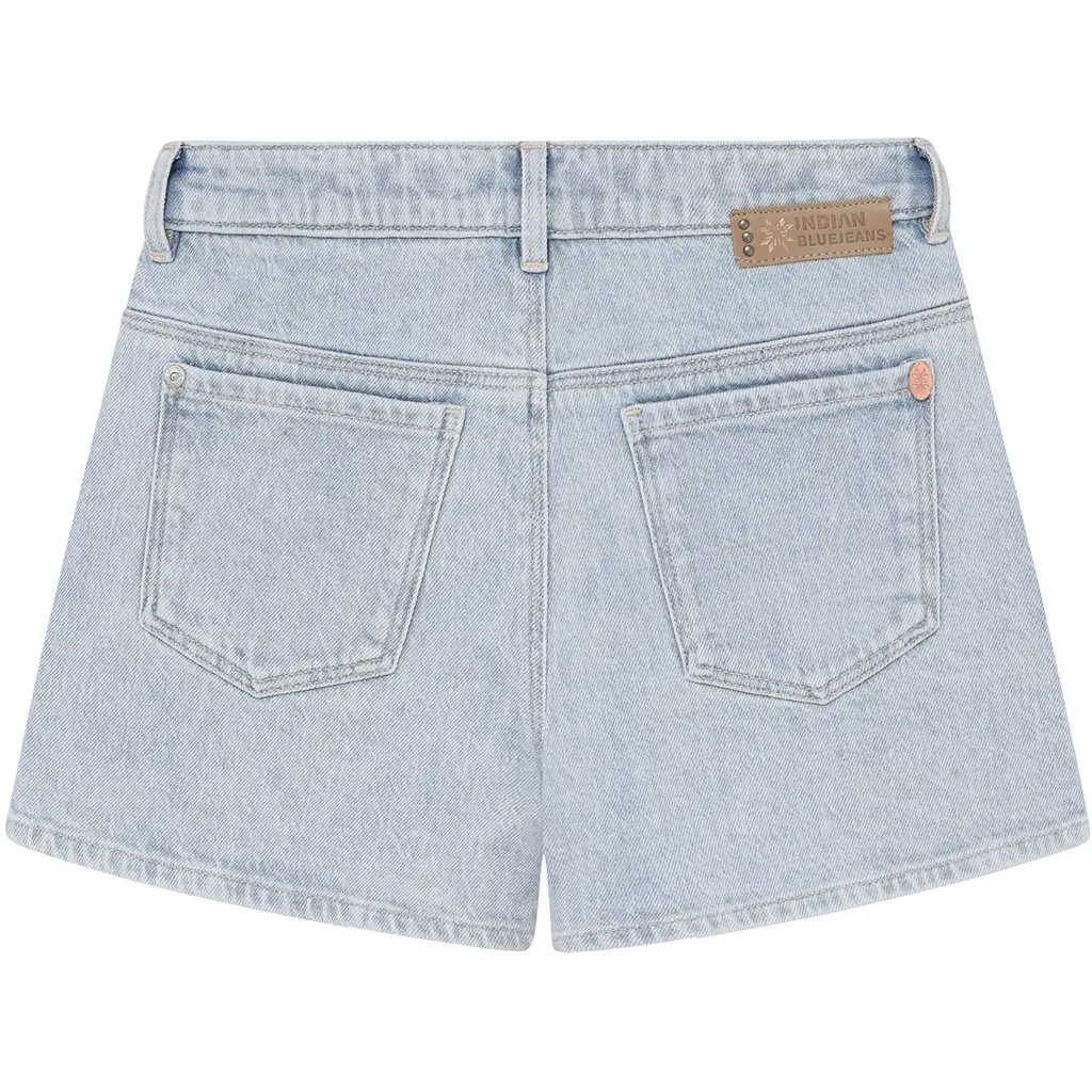 Korte spijkerbroek wide fit (used light denim)