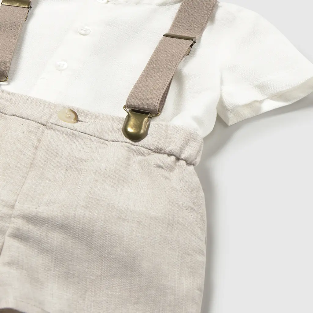 Setje met kort broekje (wheat)