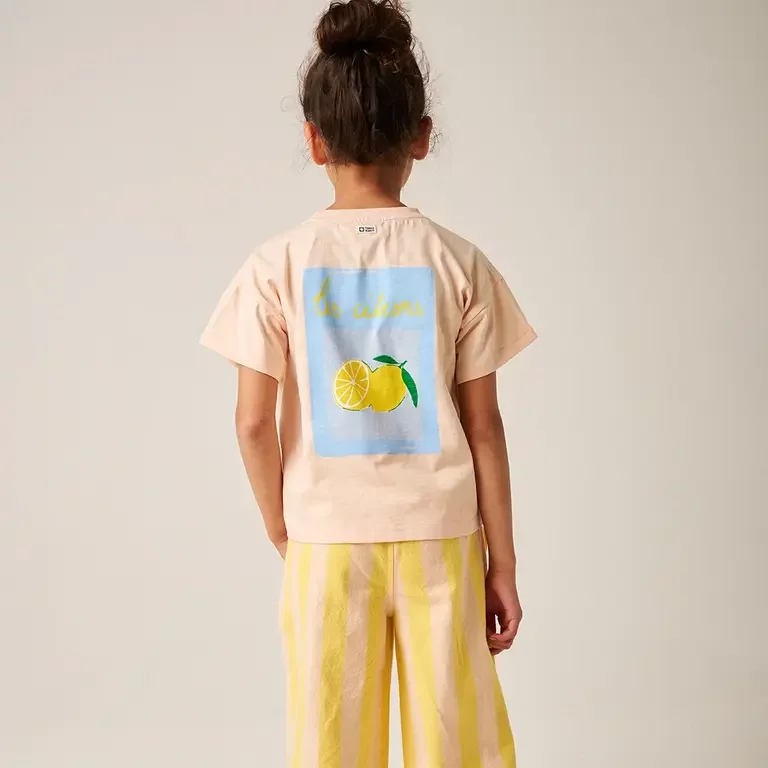 T-shirt Lemons backprint (pale peach)
