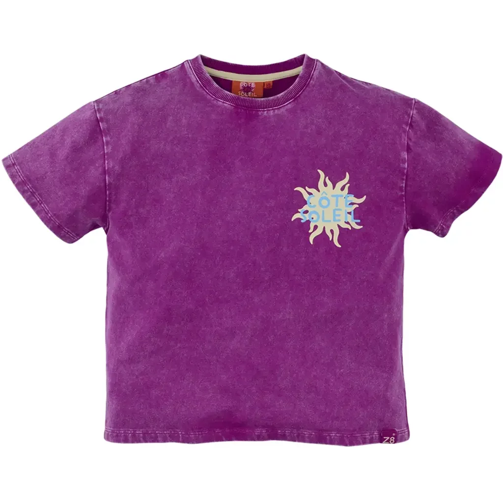 T-shirt acid wash OVERSIZED Babet (foxy violet)