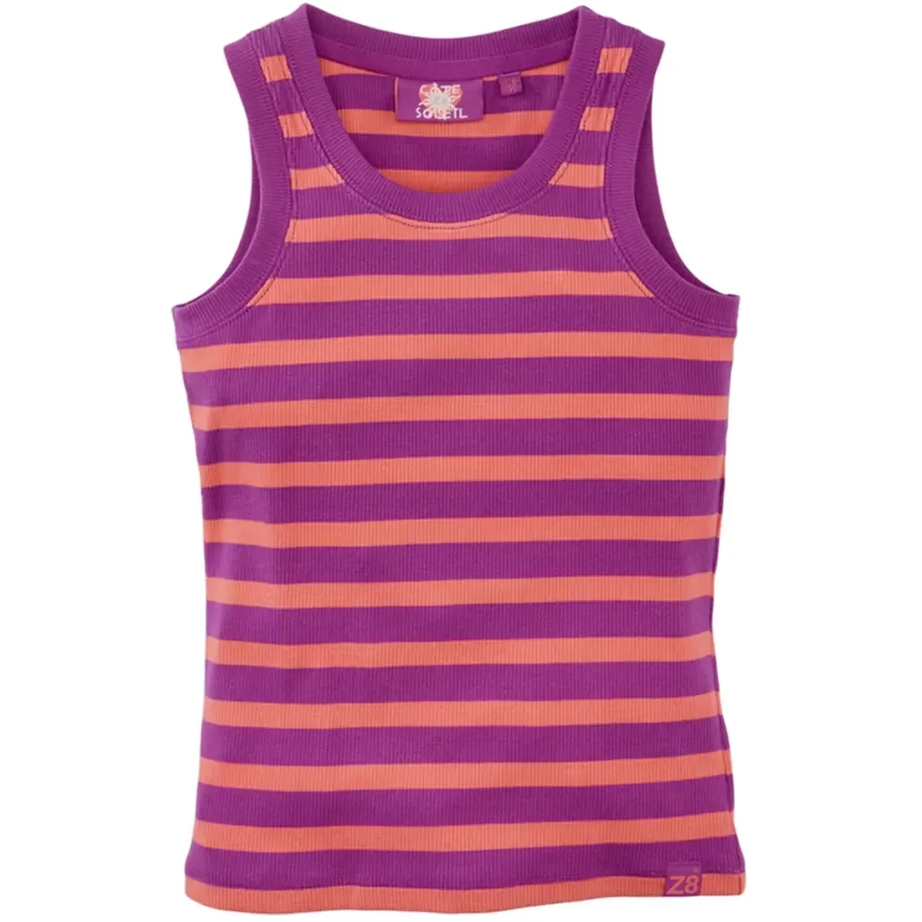 Tanktop strepen tricot rib Fanny (living coral)