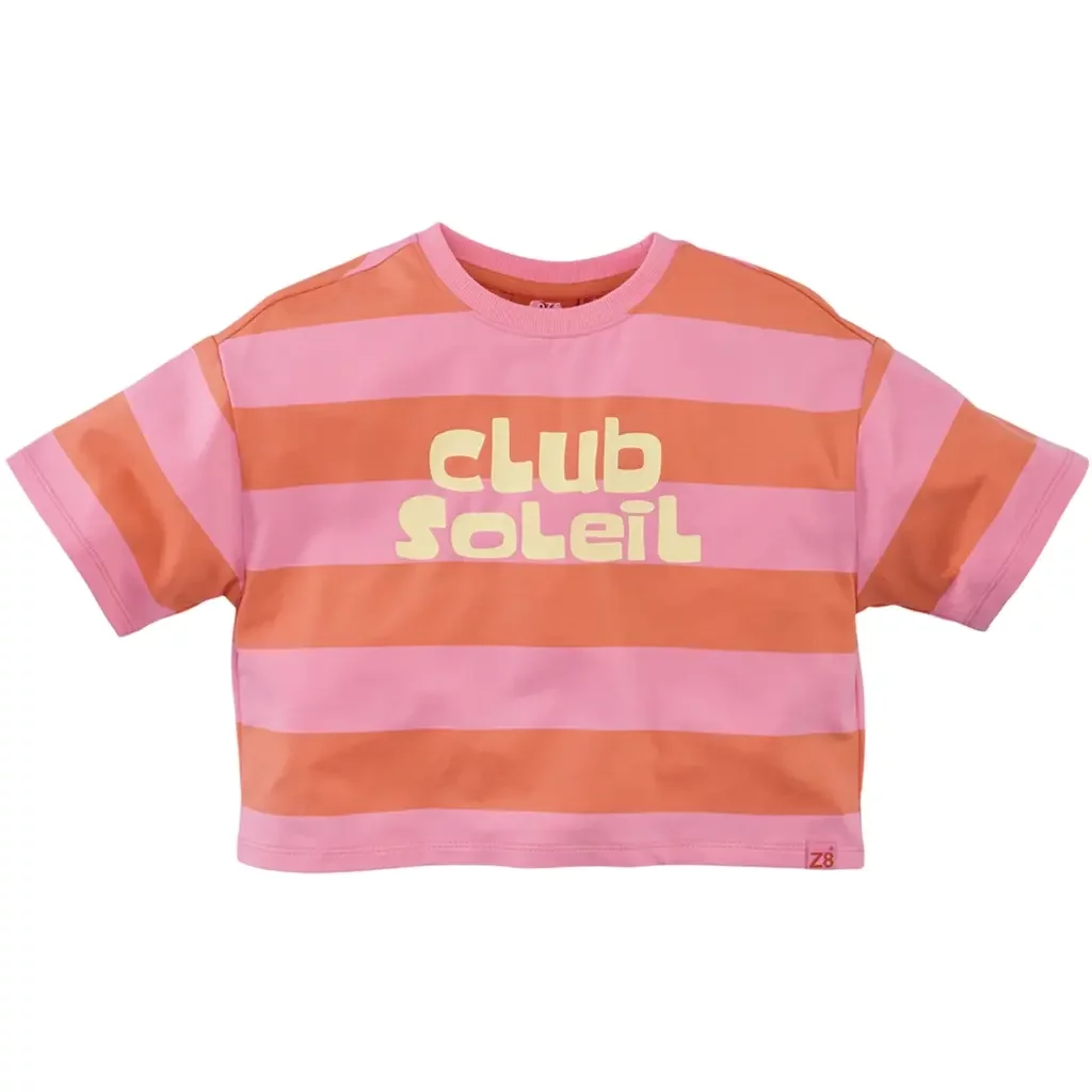 T-shirt strepen BOXY Elien (sizzling orange)