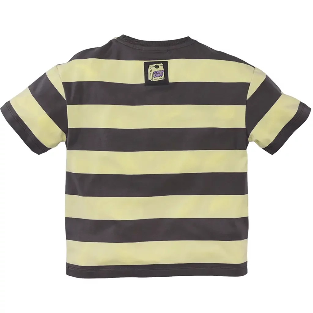 T-shirt strepen heavy jersey Oziah (after dark)