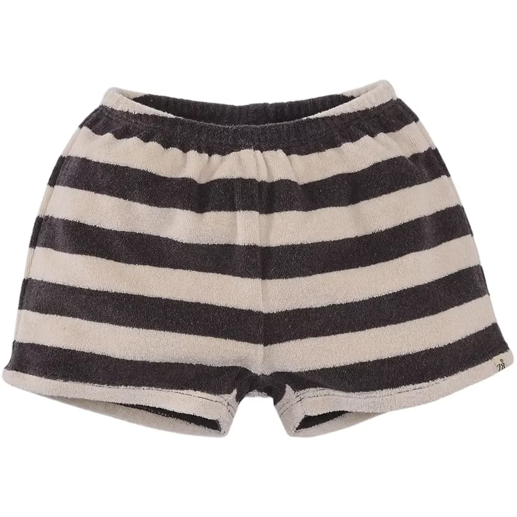 Kort badstof streep broekje Luan (cotton cloud)