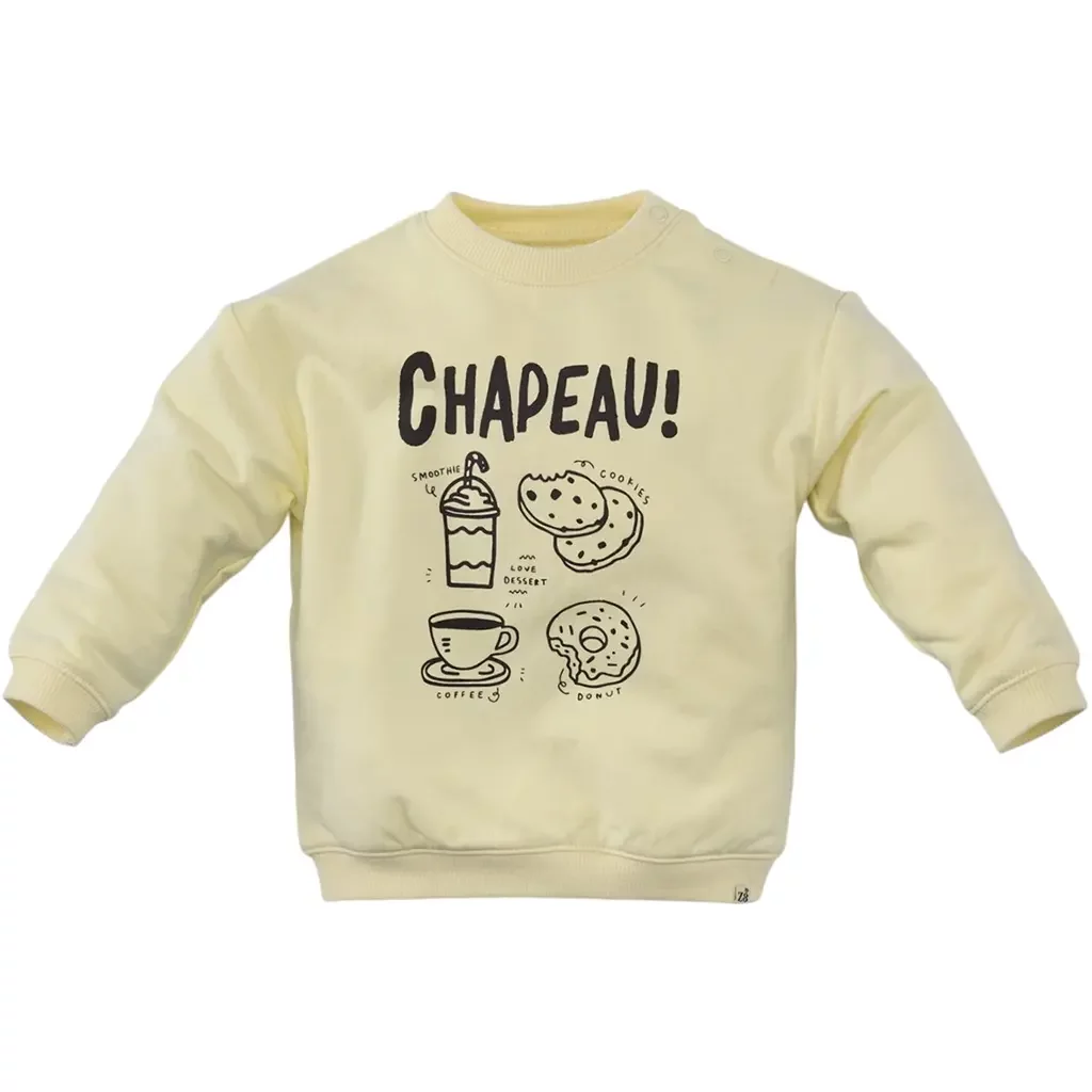 Truitje sweat print Guus (silly citron)