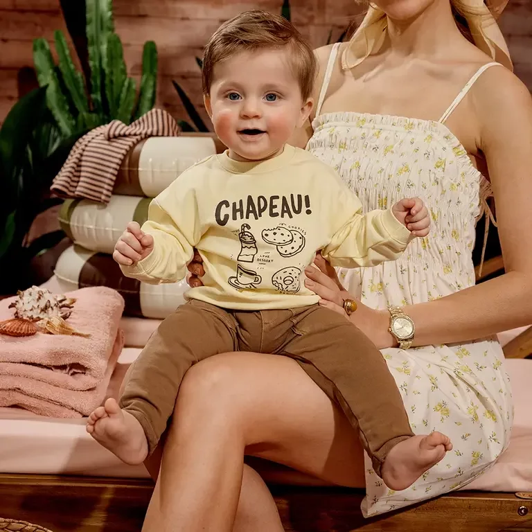 Truitje sweat print Guus (silly citron)