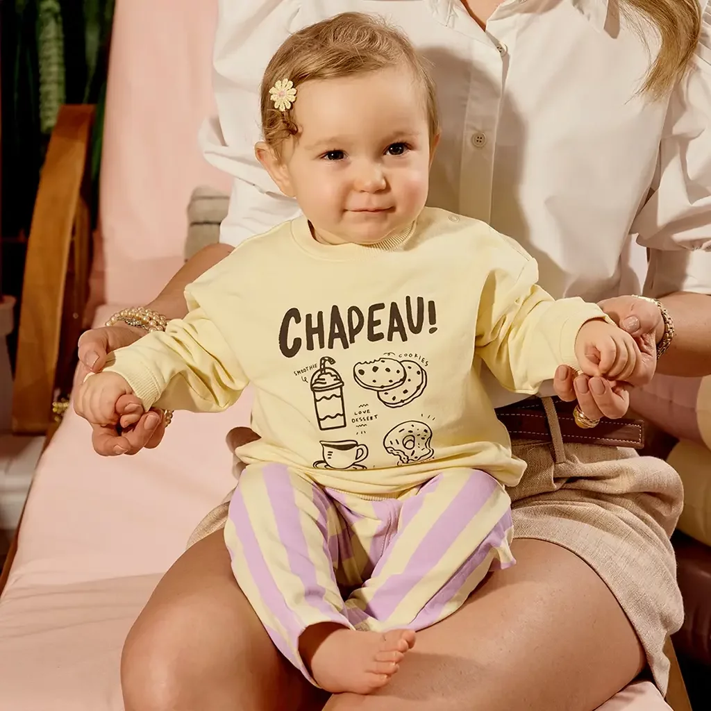 Truitje sweat print Guus (silly citron)